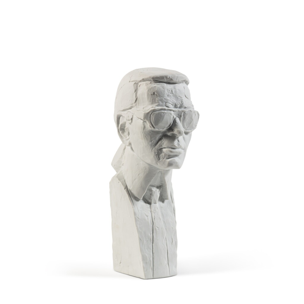 View full screen - View 1 of Lot 100. A German porcelain bust of Karl Lagerfeld, Rosenthal manufactory, 20th century.