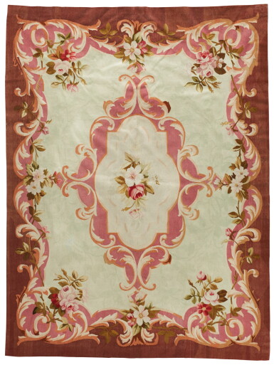 View full screen - View 1 of Lot 200. TWO AUBUSSON CARPETS, LOUIS PHILLIPE, FRANCE.