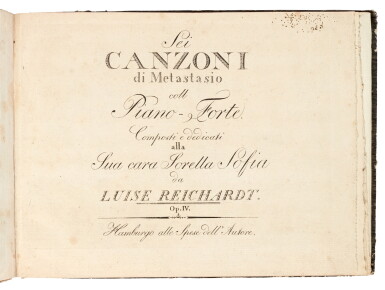 View full screen - View 1 of Lot 63. L. Reichardt. Collection of first editions of her music, C19th.