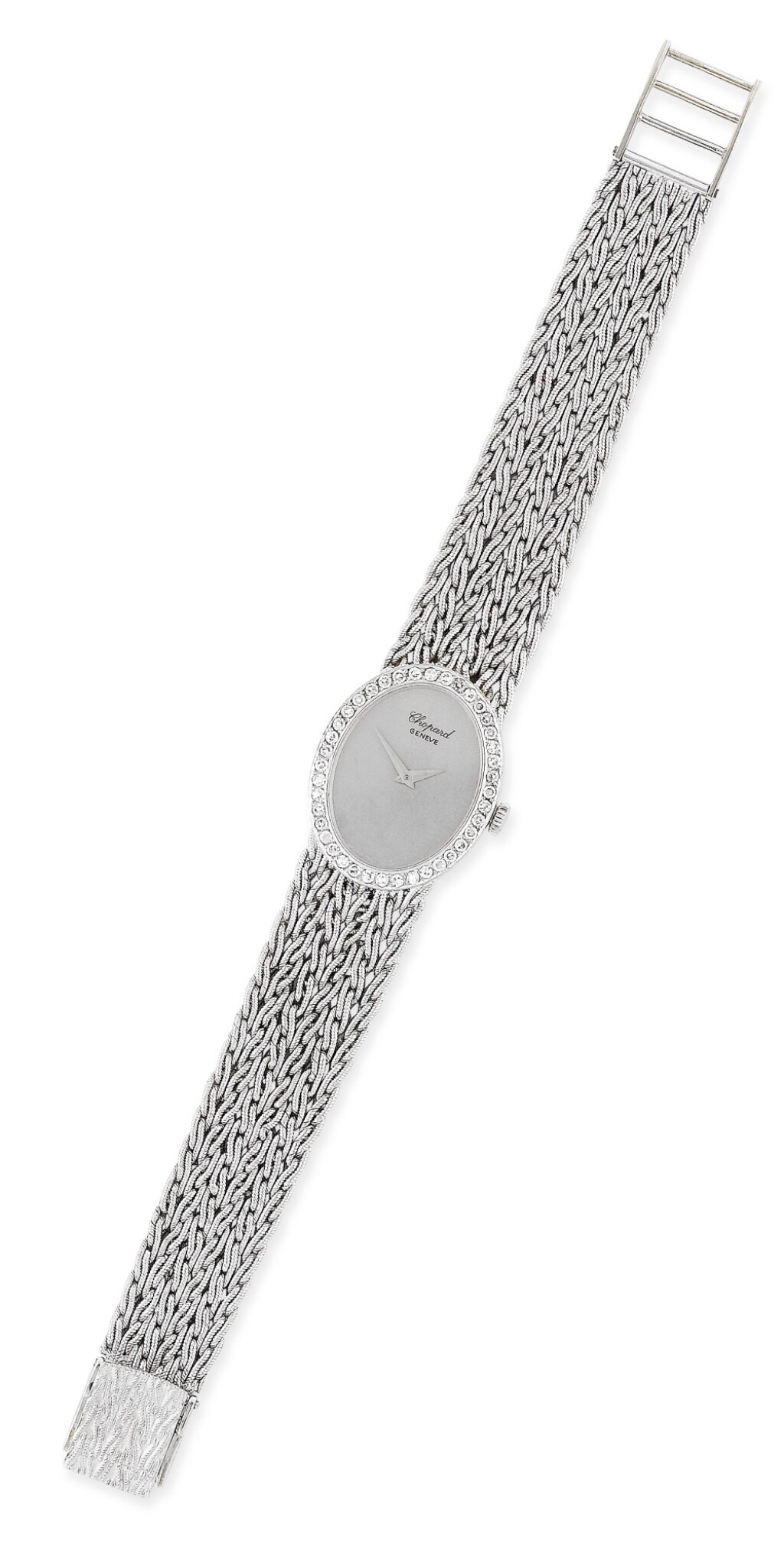 View full screen - View 1 of Lot 89. Montre bracelet de dame or et diamants | Lady's gold and diamond bracelet watch.