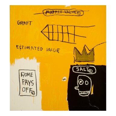 View full screen - View 1 of Lot 185. AFTER JEAN-MICHEL BASQUIAT | ROME PAYS OFF.