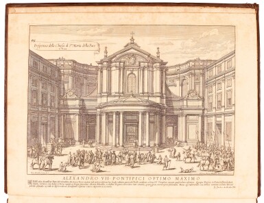 View full screen - View 1 of Lot 128. Rossi, Insignium Romae templorum, Rome, 1684, English panelled calf.