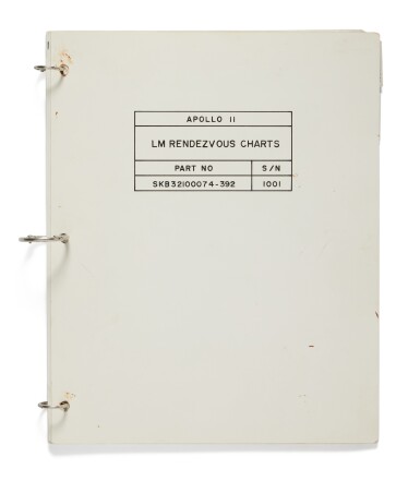 View full screen - View 1 of Lot 17. LUNAR SURFACE FLOWN Apollo 11 LM Rendezvous Charts.