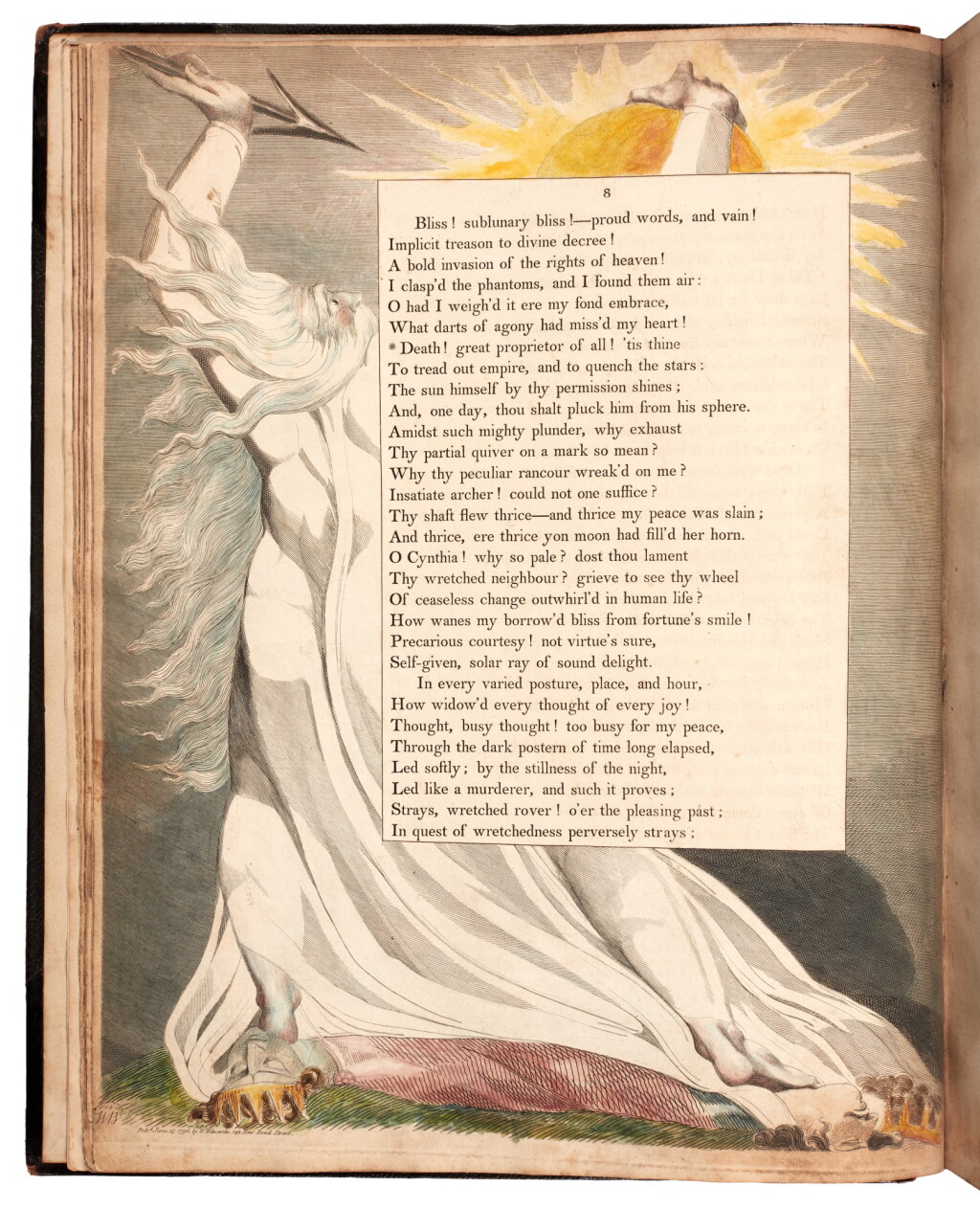 View full screen - View 1 of Lot 117. William Blake—Edward Young | The Complaint and The Consolation, 1797, with 17 hand-coloured plates.