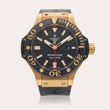 View full screen - View 1 of Lot 690. Refence 322.PM.100.RX Big Bang | A pink gold ceramic and titanium wristwatch with date, Circa 2014 .