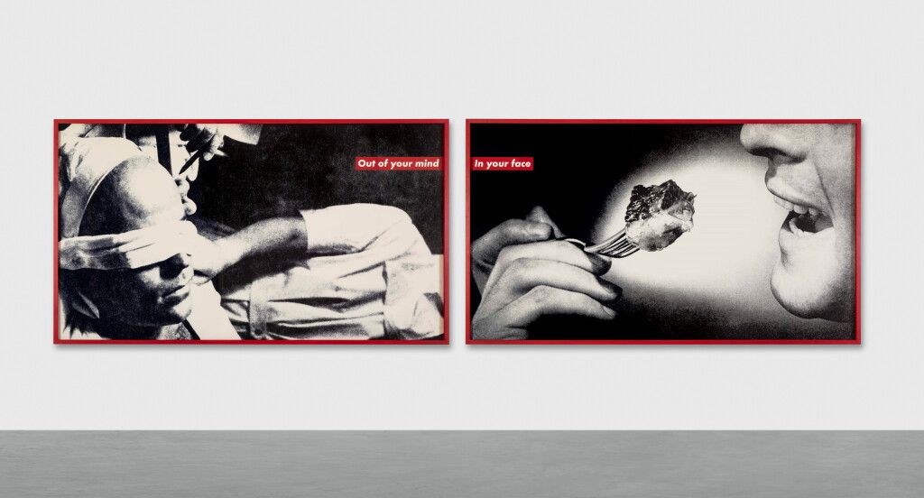 View full screen - View 1 of Lot 101. Untitled (Out of your mind) and Untitled (In your face), two works.
