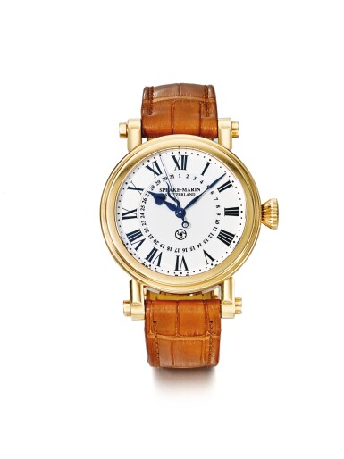 View full screen - View 1 of Lot 97. SPEAKE MARIN | THE PICCADILLY "SERPENT CALENDAR" A PINK GOLD AUTOMATIC WRISTWATCH WITH DATE CIRCA 2010.