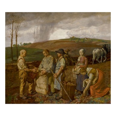View full screen - View 1 of Lot 493. FRITZ BOEHLE | THE POTATO HARVEST.