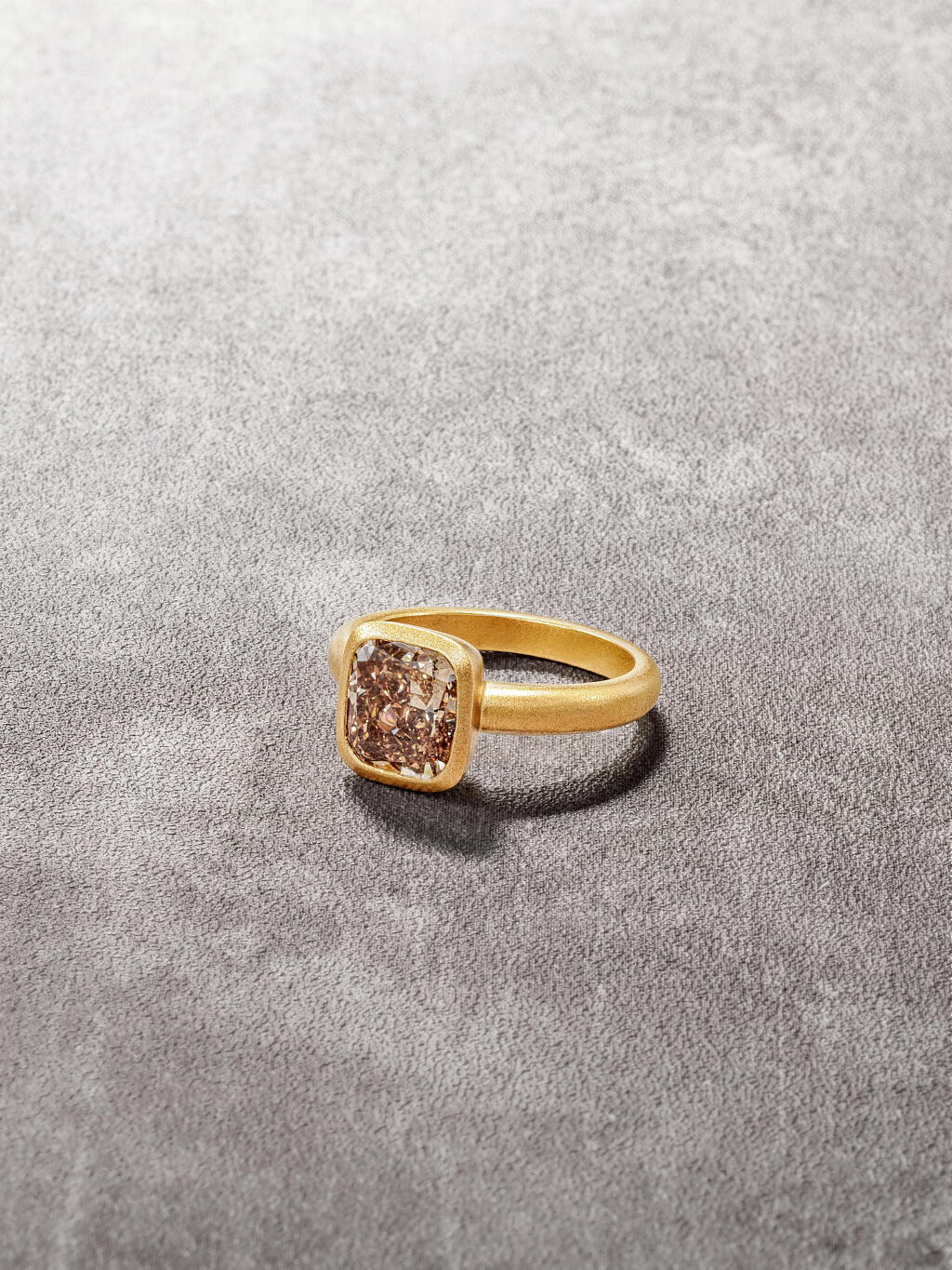 View full screen - View 1 of Lot 21. Fancy Brown-Orange Diamond Ring.