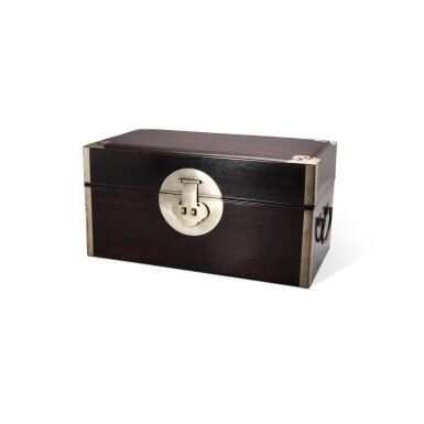 View full screen - View 1 of Lot 3650. A zitan box and cover, Qing dynasty, 19th century | 清十九世紀 紫檀小箱.