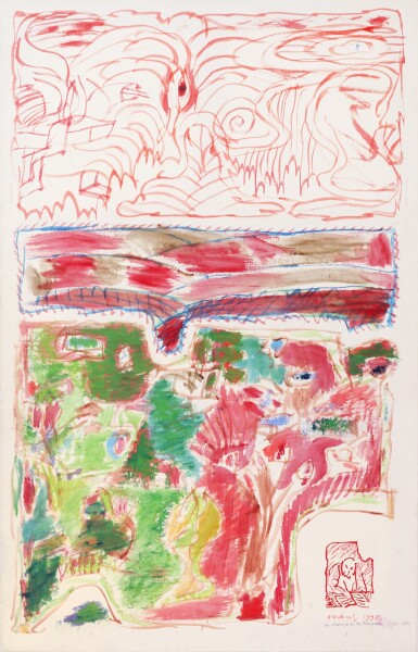 View full screen - View 1 of Lot 9. PIERRE ALECHINSKY | LES CHARMES DE LA TEMPERA.