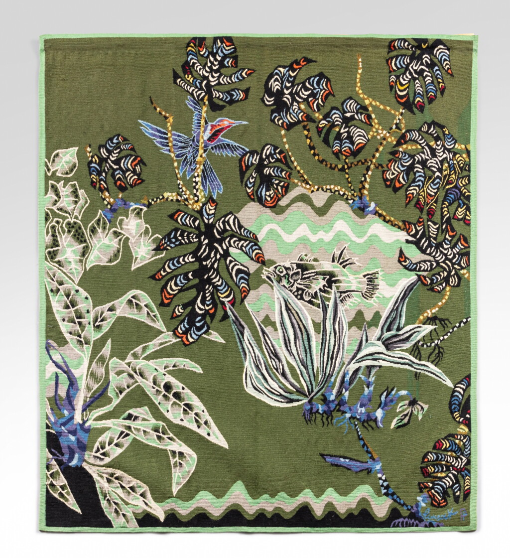 View full screen - View 1 of Lot 134. Tapisserie d'aubusson Lagune.