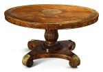 A GEORGE IV GILT-BRASS MOUNTED AND INLAID ROSEWOOD CENTER TABLE, CIRCA 1820