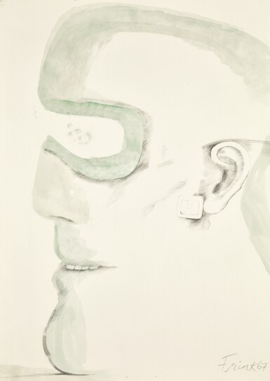 View full screen - View 1 of Lot 152. DAME ELISABETH FRINK, R.A. | GOGGLE HEAD.