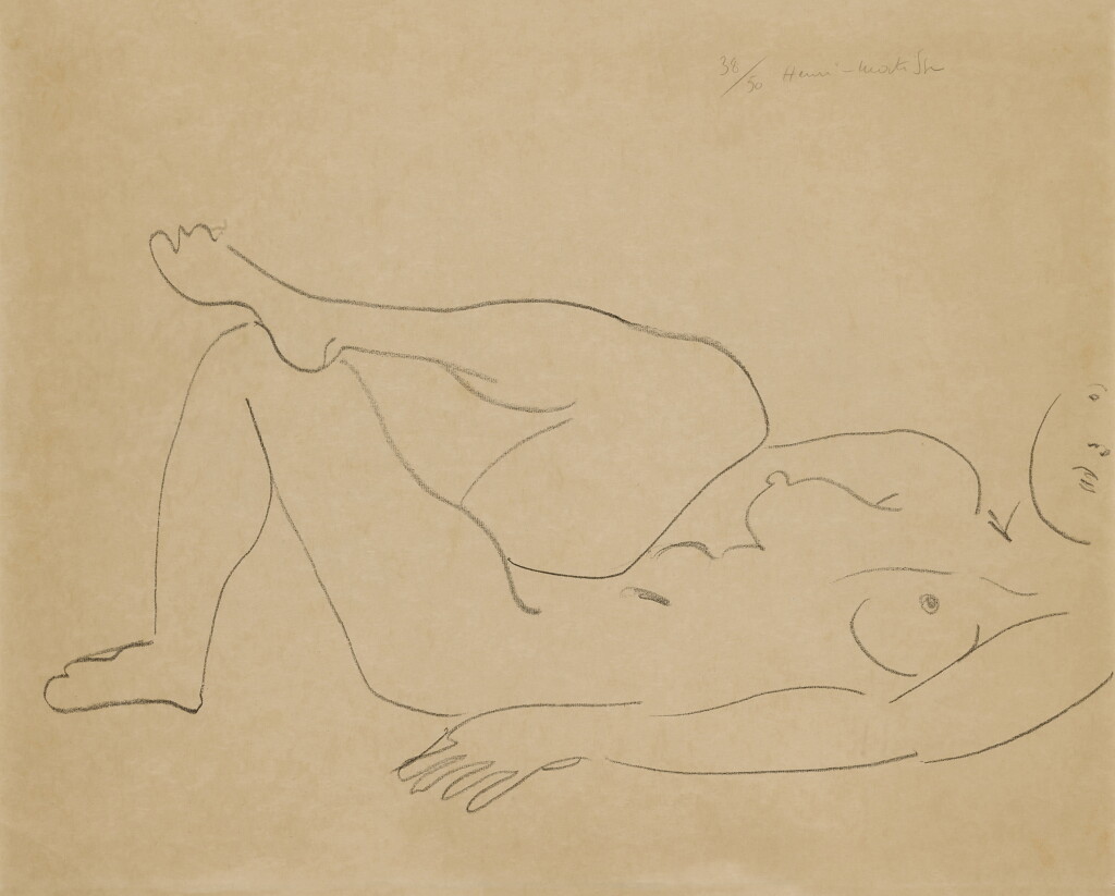 View full screen - View 1 of Lot 2227. Nu couché au visage incomplet — Étude de jambes (Duthuit 462).