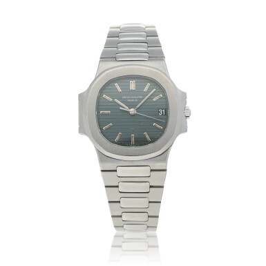 View full screen - View 1 of Lot 534. Nautilus, Ref. 3800/1A-001 Stainless steel wristwatch with date and bracelet Circa 1988.