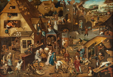 View full screen - View 1 of Lot 4. The Flemish proverbs | Les proverbes flamands.