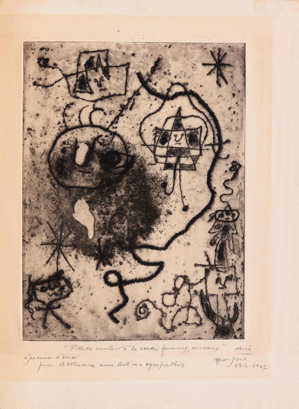 View full screen - View 1 of Lot 16. Brunidor, Portfolio numéro 1. 1947. Exceptionnel exemplaire unique de l’éditeur, plusieurs planches d'essai et lettres des artistes. Plusieurs dédicaces à Robert Altmann..