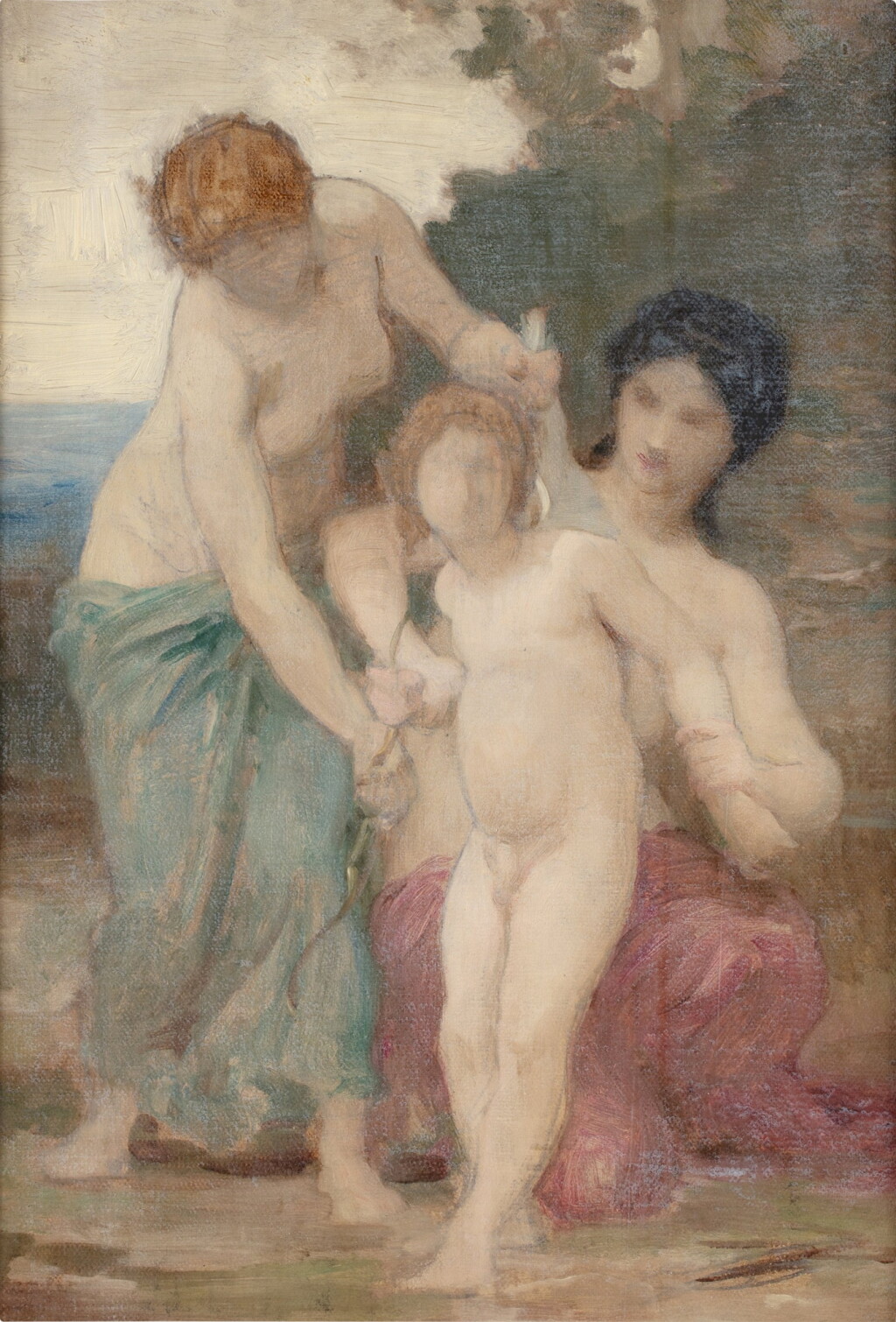 View full screen - View 1 of Lot 207. Two women & putto.