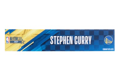 View full screen - View 1 of Lot 90. Stephen Curry ‘NBA All-Star Game’ Locker Room Nameplate .