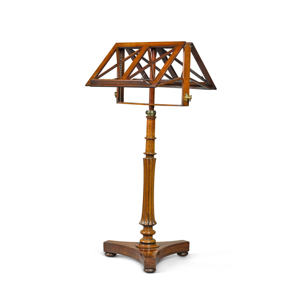 View full screen - View 1 of Lot 43. A William IV mahogany adjustable duet stand, circa 1835, in the manner of Gillows.