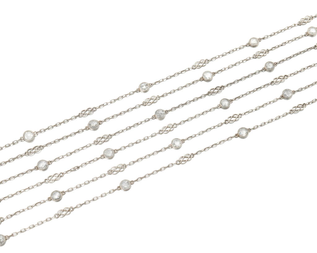 View full screen - View 1 of Lot 43. Diamond long chain (Lunga collana in diamanti).