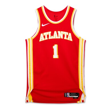 View full screen - View 1 of Lot 37. Jalen Johnson Atlanta Hawks 2023-2024 Game Worn Icon Edition Jersey.