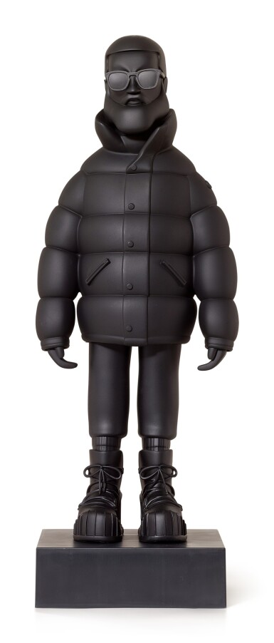 View full screen - View 1 of Lot 9. MONCLER | MR. MONCLER BLACK VINYL FIGURE, HONG KONG MR. MONCLER 黑色模型,香港.
