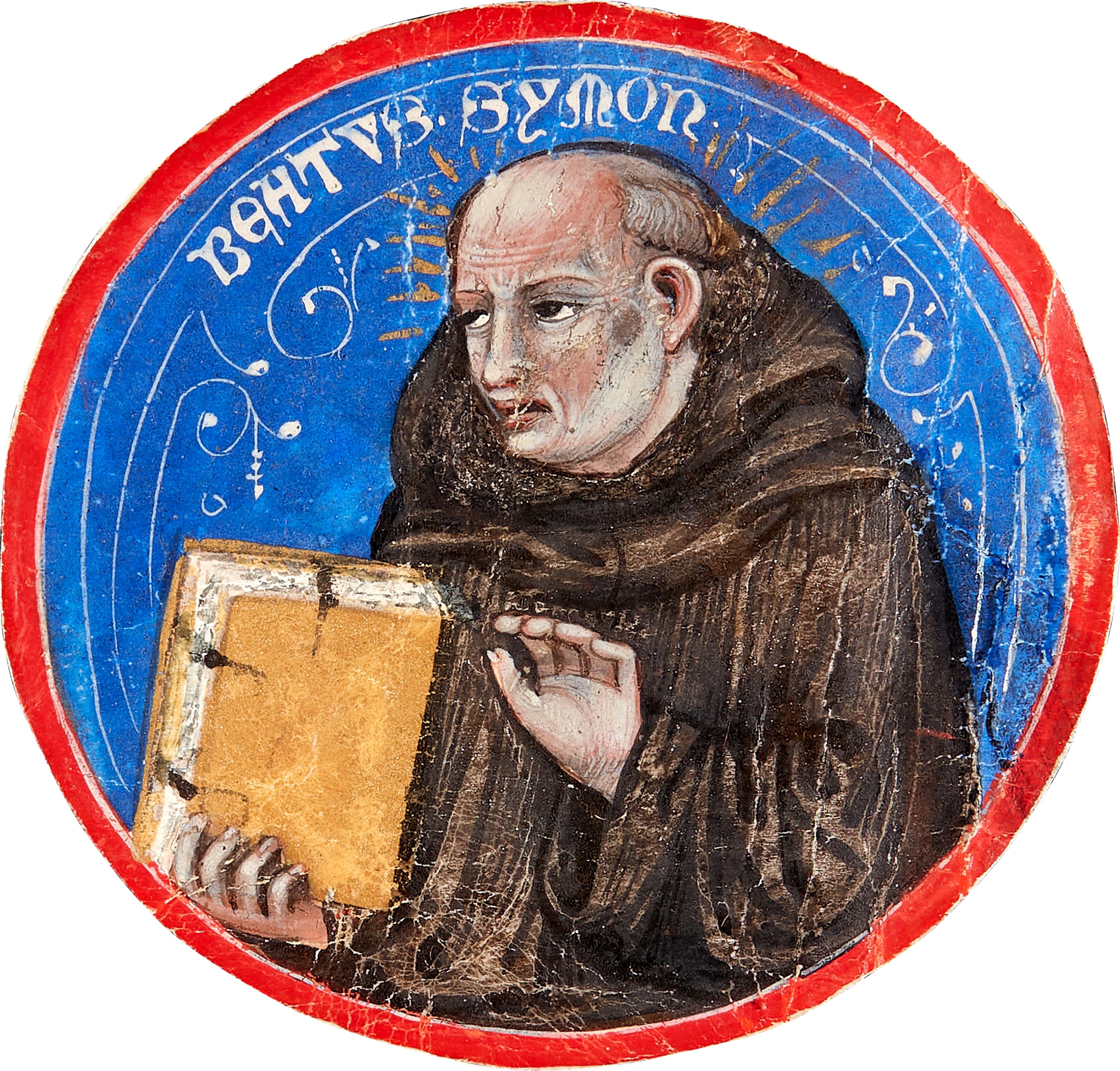 Three Illuminated Roundels From The Margins Of A Choirbook On Vellum three-illuminated-roundels-from-the-margins-of-a-choirbook-on-vellum