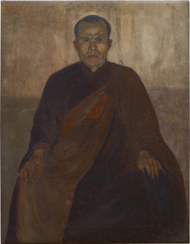 View full screen - View 1 of Lot 266. NGUYEN NAM SON 阮南山 | PORTRAIT OF A MONK 和尚肖像.
