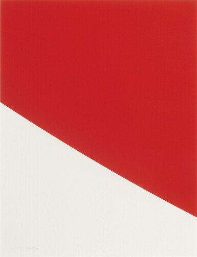 View full screen - View 1 of Lot 7. ELLSWORTH KELLY | RED CURVE (A. 279).