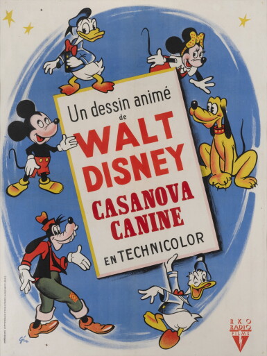 View full screen - View 1 of Lot 67. Canine Casanova/ Casanova Canine (1945), first French release poster (1950).