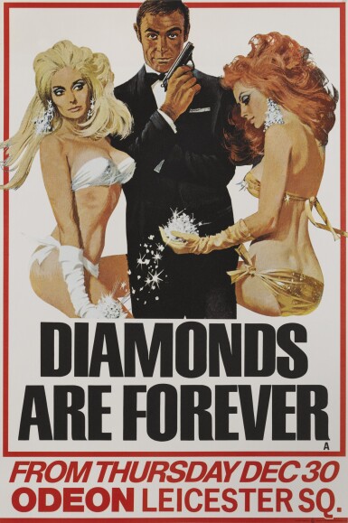 View full screen - View 1 of Lot 35. Diamonds are Forever (1971), poster, British.