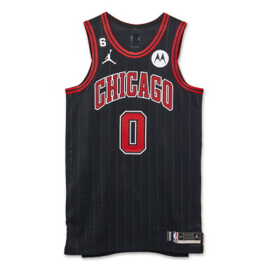 View full screen - View 1 of Lot 166. Coby White Chicago Bulls 2022-2023 Signed Game Issued Icon Edition Jersey.