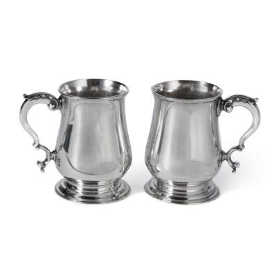View full screen - View 1 of Lot 197. William Paca, Governor of Maryland and Signor of the Declaration of Independence: A Pair of George III Silver Canns, Thomas Whipham & Charles Wright, London, 1763.