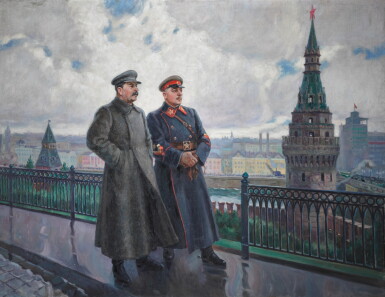 View full screen - View 1 of Lot 148. Stalin and Voroshilov in the Kremlin.