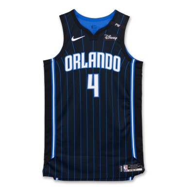 View full screen - View 1 of Lot 91. Jalen Suggs Orlando Magic 2024-2025 Game Worn Icon Edition Jersey .
