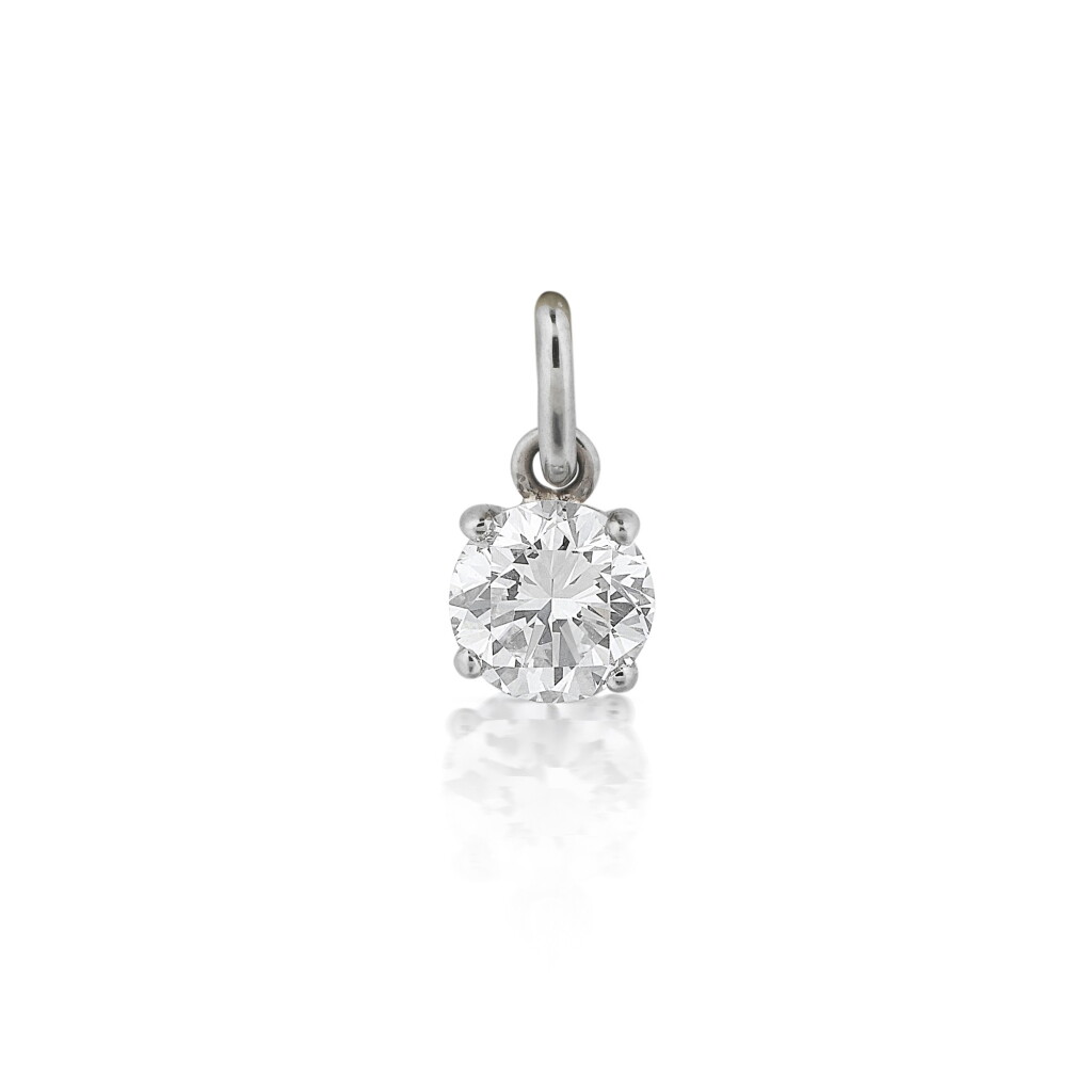 View full screen - View 1 of Lot 382. Pendentif diamant | Diamond pendant.