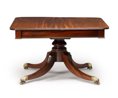 View full screen - View 1 of Lot 133. A late Regency mahogany extending dining table, circa 1820.