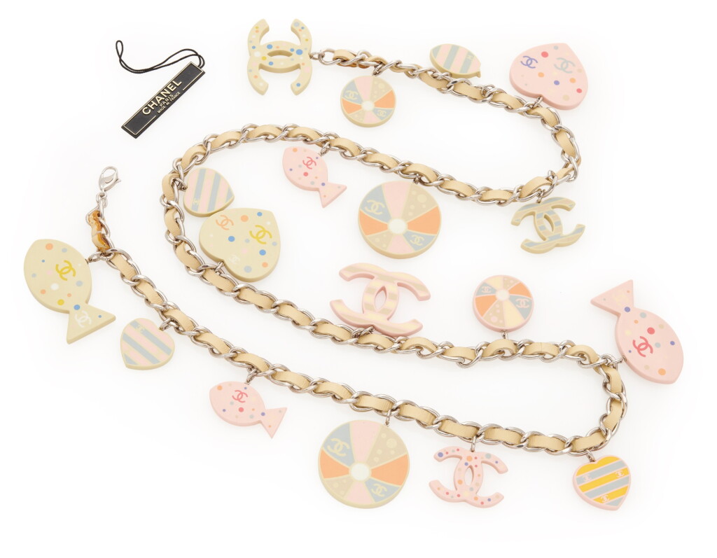 View full screen - View 1 of Lot 125. CHANEL | MULTICOLOR CHARM BELT.