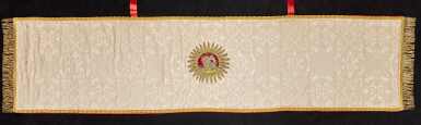View full screen - View 1 of Lot 242. A silk damask humeral veil, with 'The Lamb of God', Italy, 17th and later.