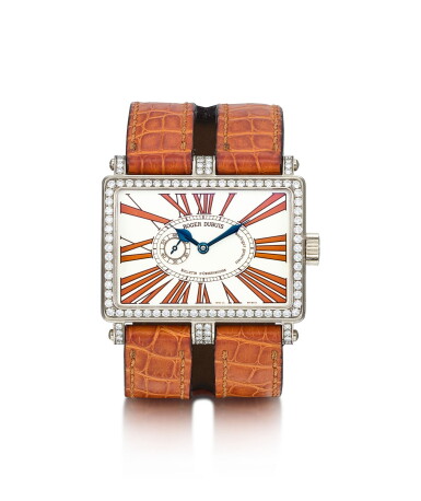 View full screen - View 1 of Lot 8238. ROGER DUBUIS | TOO MUCH, A LIMITED EDITION WHITE GOLD AND DIAMOND-SET WRISTWATCH, CIRCA 2008.