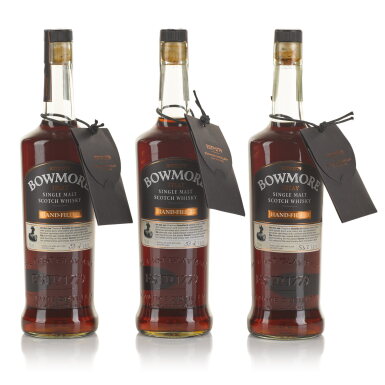 View full screen - View 1 of Lot 84. Bowmore Hand-Filled Single Cask #1215 53.2 abv 1997 (3 BT 70cl).