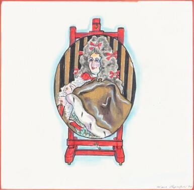 View full screen - View 1 of Lot 173. Two drawings for The Emperor’s New Clothes by Andersen, circa 1990.