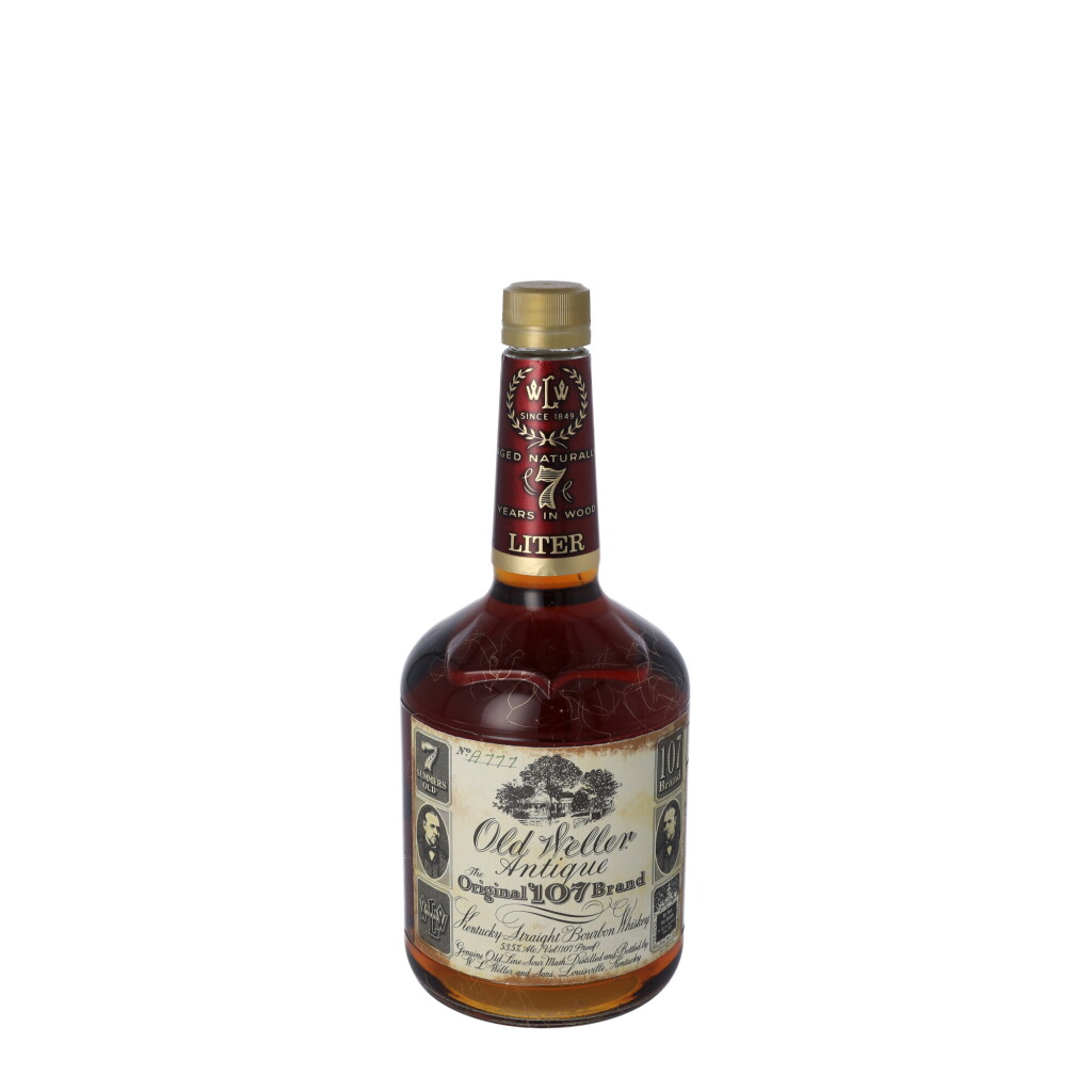 View full screen - View 1 of Lot 65. Old Weller Antique 7 Year Old 107 proof NV (1 LITRE).