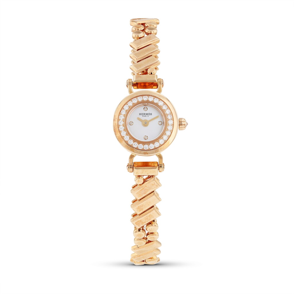 View full screen - View 1 of Lot 659. Faubourg Polka Reference FG7.171, A 18K Rose Gold and Diamond Quartz Wristwatch.