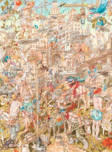 View full screen - View 1 of Lot 148. Paintings from the Bible (five works) | Scènes de la Bible (cinq oeuvres) .