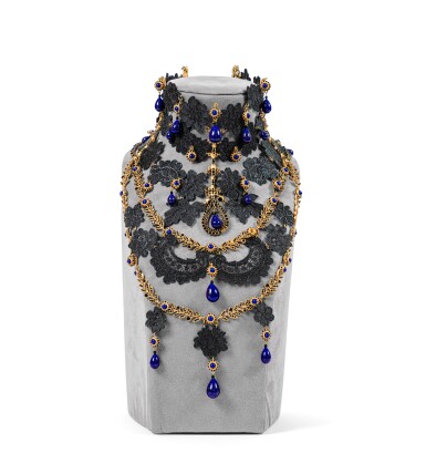 View full screen - View 1 of Lot 370. Christian Dior by John Galliano Rare and Exceptional Necklace, 'Mata Hari' collects
ion, Autumn-Winter 1997-98.