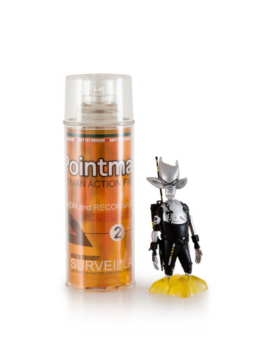 View full screen - View 1 of Lot 9563. BAPE X FUTURA | SPRAY BOTTLE ACTION FIGURE (POINTMAN) 噴漆罐手板模型(Pointman).