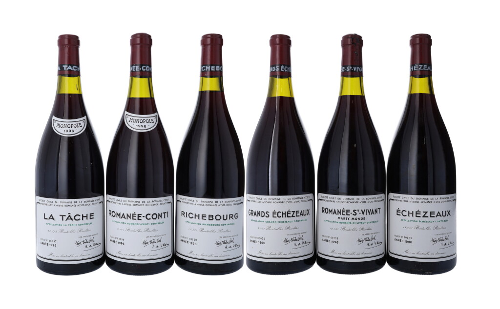 View full screen - View 1 of Lot 2. DRC Magnum Assortment Case 1996 Domaine de la Romanée-Conti (12 MAG).